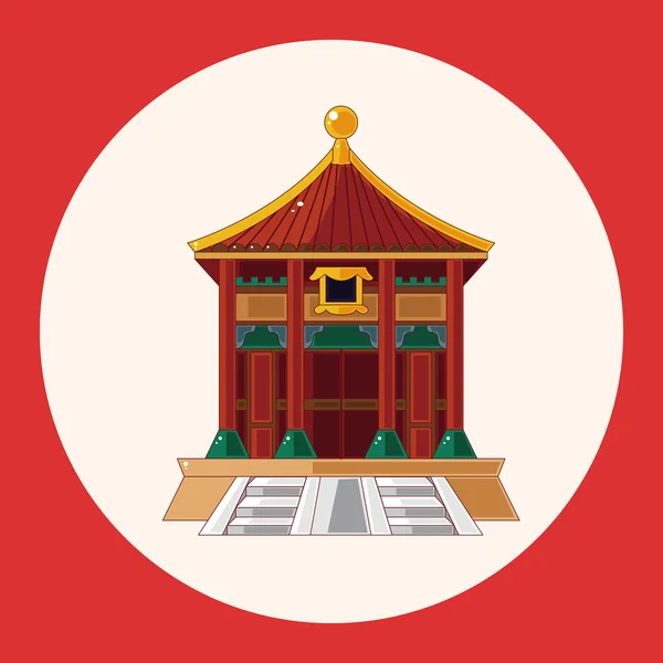 Éléments de thème bâtiment chinois — Image vectorielle