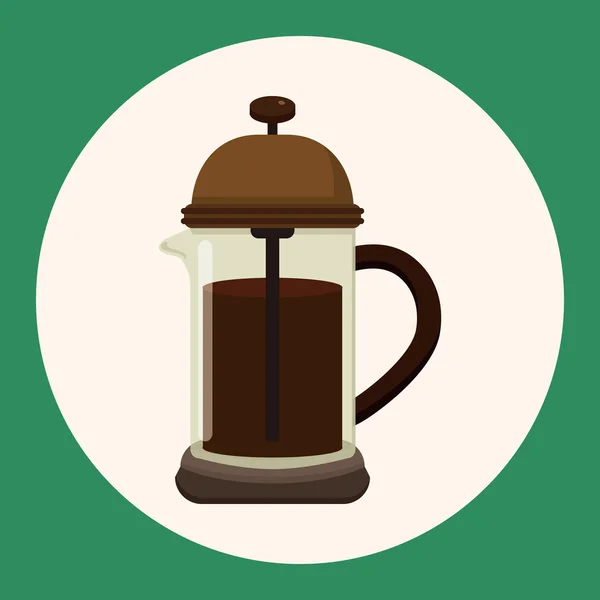 Hervidor de café elementos temáticos — Vector de stock