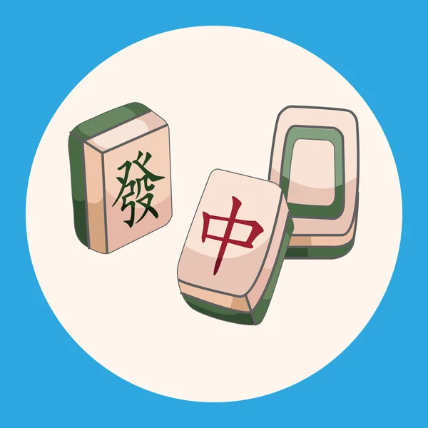 Mahjong téma elemek — Stock Vector