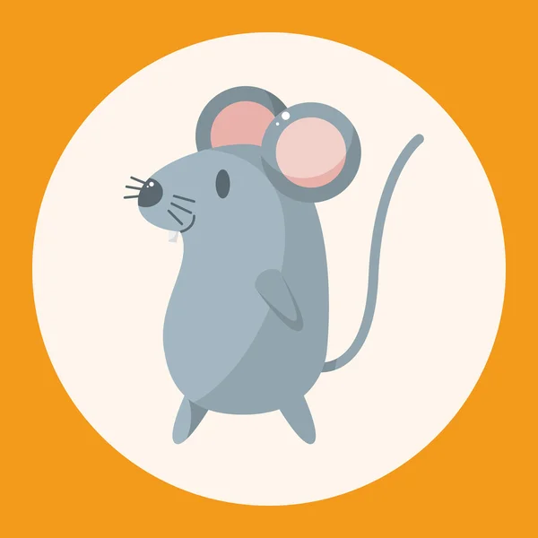 Animal ratón dibujos animados elementos temáticos — Vector de stock