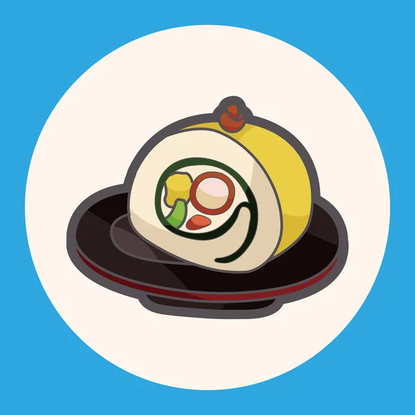 Элементы японской кухни — стоковый вектор