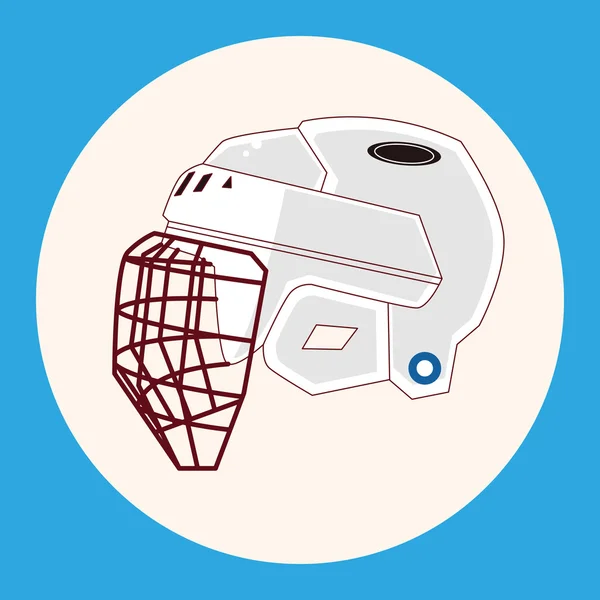 Hockey Ausrüstung Thema Elemente Symbol-Element — Stockvektor