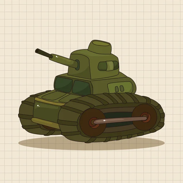 Вектор елементів теми танка, зберігається — стоковий вектор