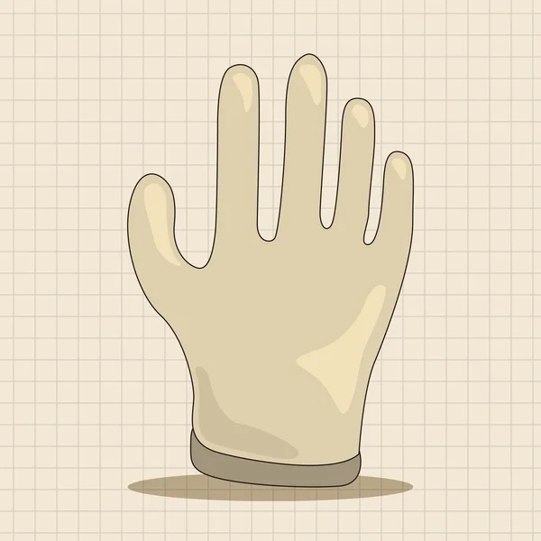 医療用手袋のテーマの要素 — ストックベクタ