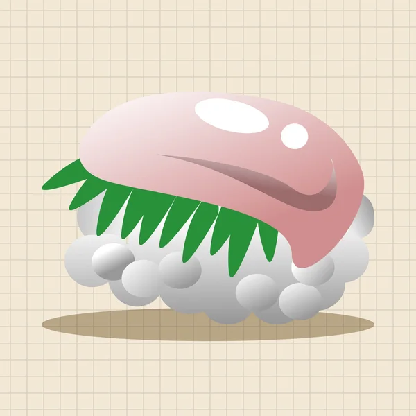 Sushi alimentaire japonais éléments de thème — Image vectorielle