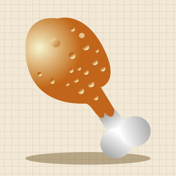 油炸食品主题鸡元素 — 图库矢量图片