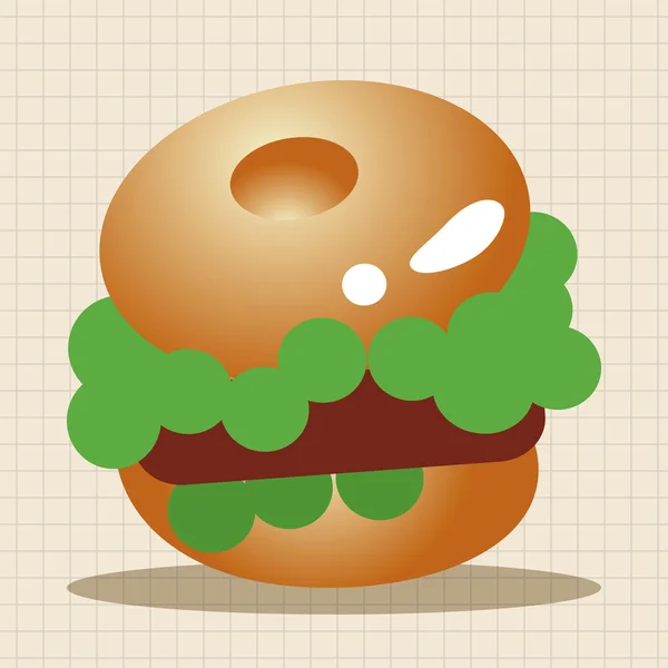 Éléments de thème hamburger — Image vectorielle