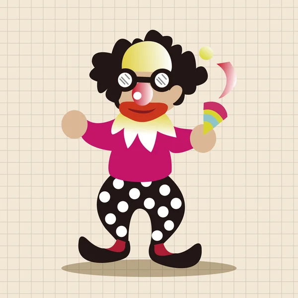 Clown elementi a tema vettore, eps — Vettoriale Stock