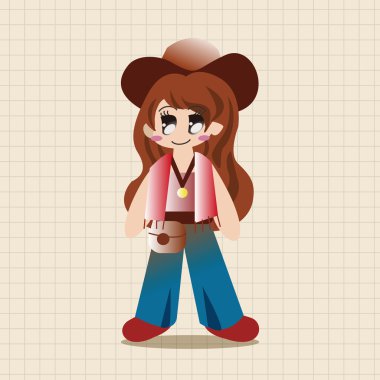 kovboy Tema öğeleri vektör, eps