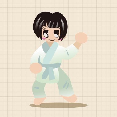 Taekwondo Tema öğeleri vektör, eps