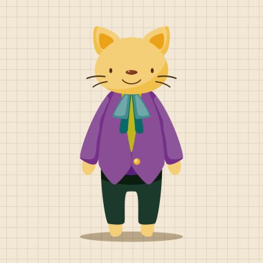 hayvan kedi alt çizgi film Tema öğeleri