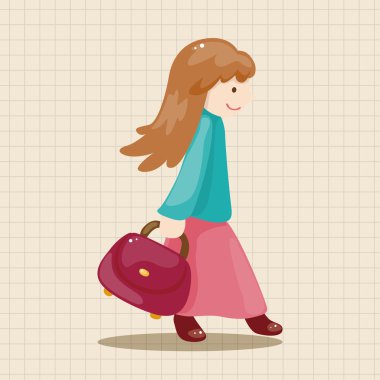 seyahat eden kişi tema öğeleri