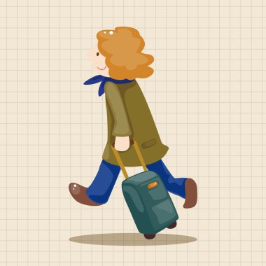 seyahat eden kişi tema öğeleri