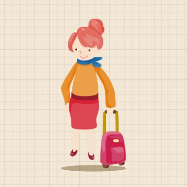 seyahat eden kişi tema öğeleri