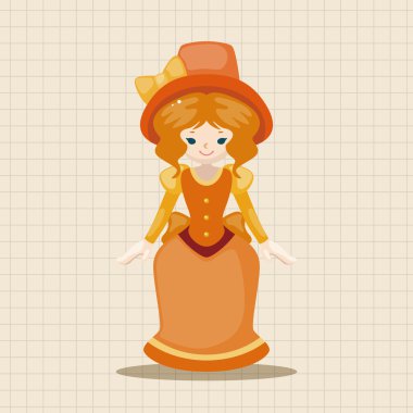 Bayan kız çizgi film Tema öğeleri