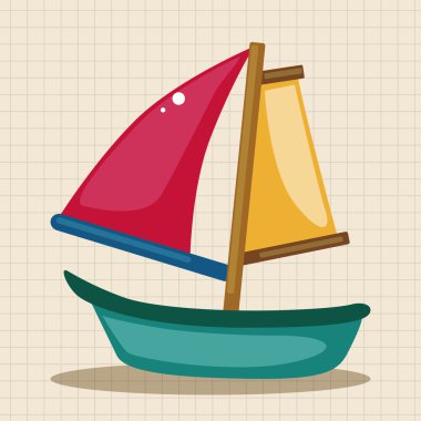 Ulaşım tekne Tema öğeleri