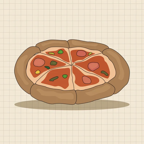 Éléments de thème pizza — Image vectorielle