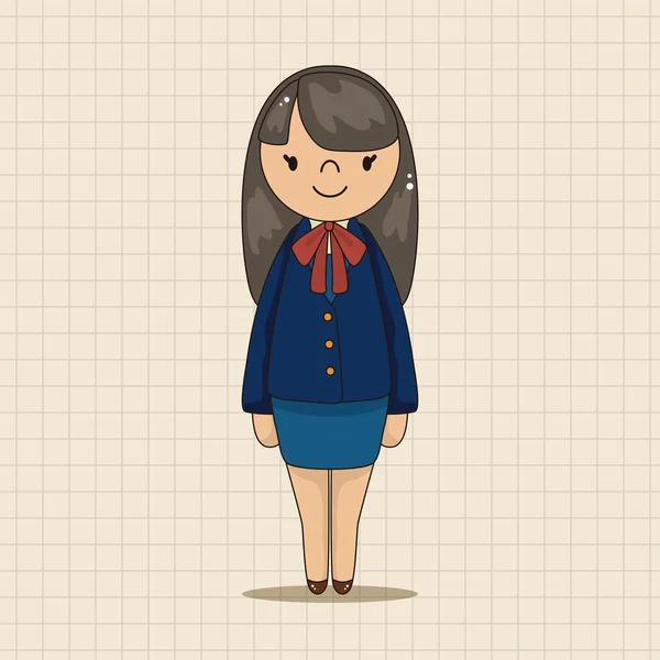 Lady meisje cartoon thema elementen vector, eps — Stockvector