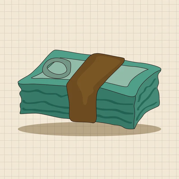 Dinero financiero efectivo elementos temáticos — Vector de stock