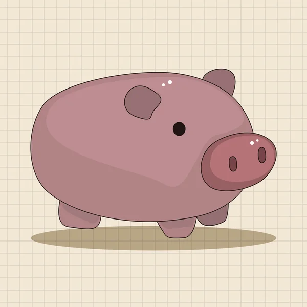 Elementos temáticos piggybank — Vector de stock