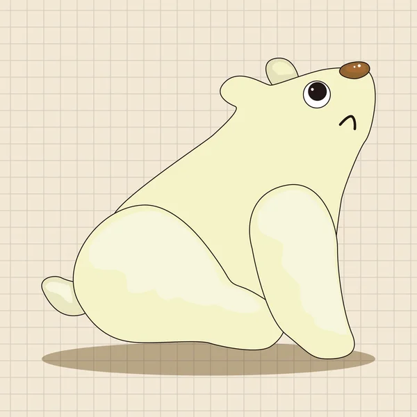 Dierlijke polar bear cartoon thema-elementen — Stockvector