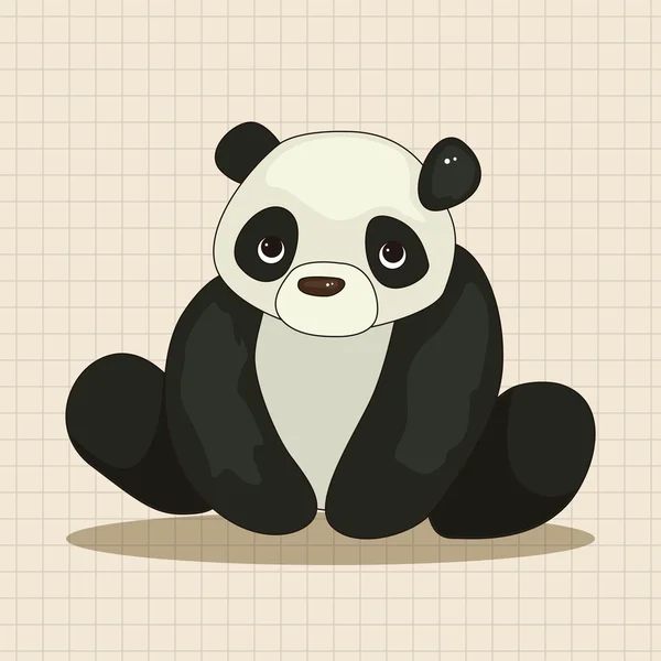 Animal-Panda-Zeichentrick-Elemente — Stockvektor