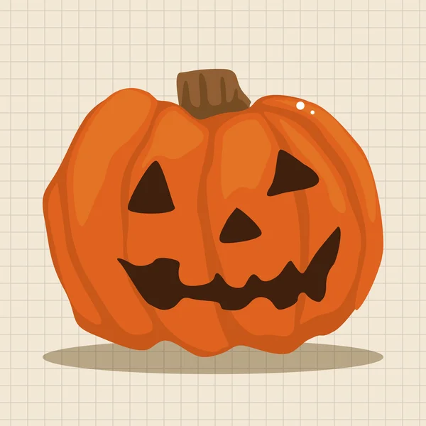 Elementos temáticos de calabaza Halloween — Vector de stock