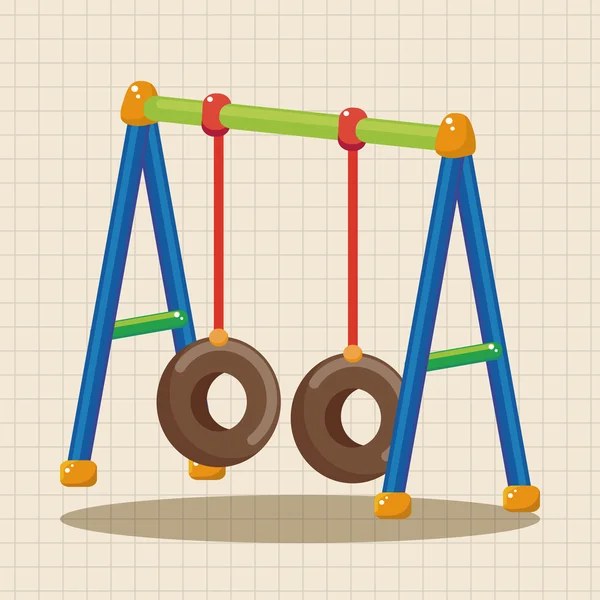 Aire de jeux swing éléments de thème — Image vectorielle