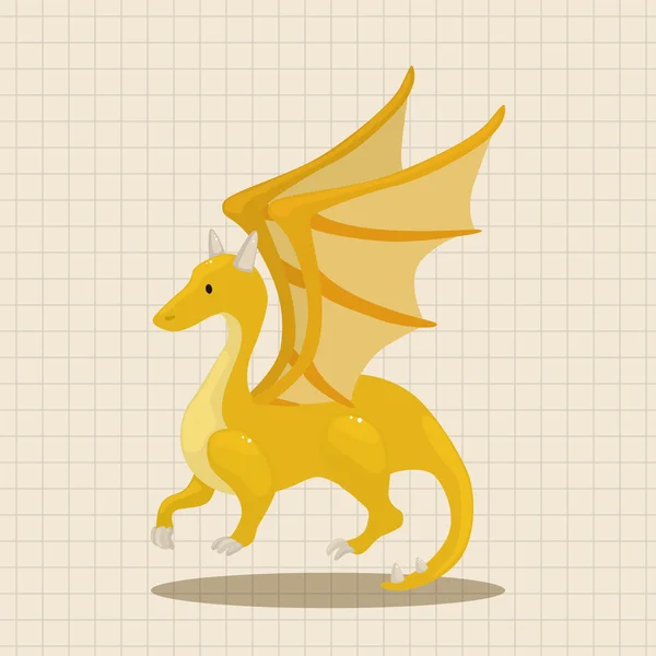 Éléments de thème dragon — Image vectorielle