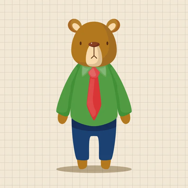 Animal Bear Arbeiter Cartoon-Elemente — Stockvektor