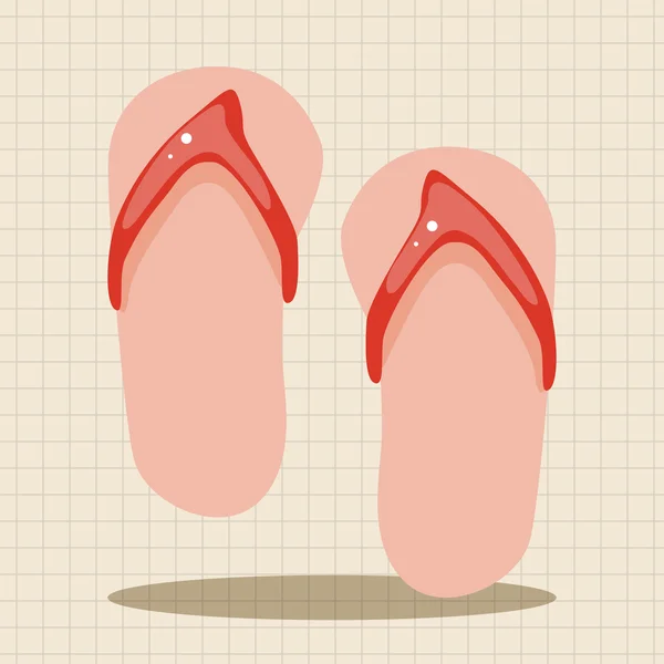 Equipo de viaje flip flop elementos temáticos — Archivo Imágenes Vectoriales