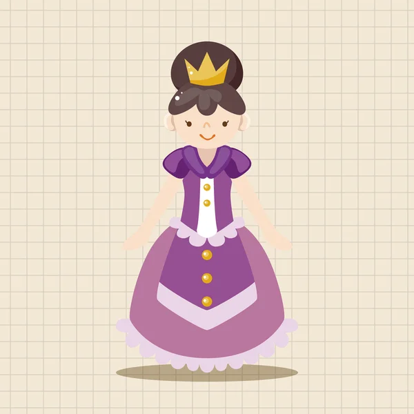 Thème royal éléments princesse — Image vectorielle