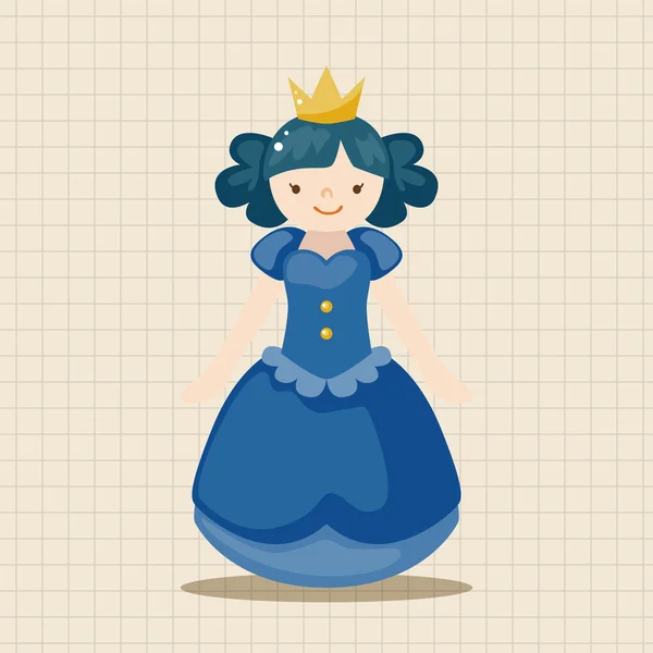 Thème royal éléments princesse — Image vectorielle