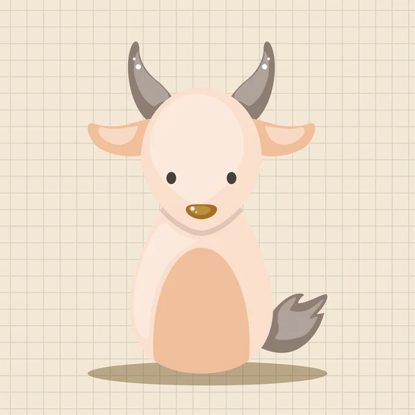 Chinese Zodiac goat theme elements — Stock Vector