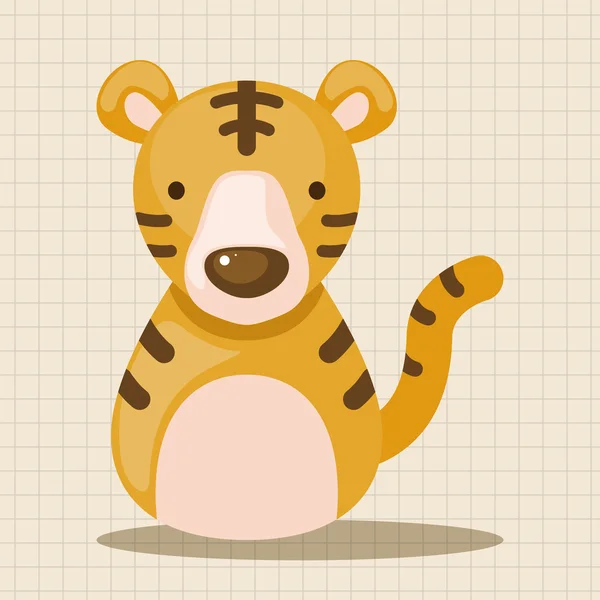 Zodiaque chinois tigre éléments de thème — Image vectorielle