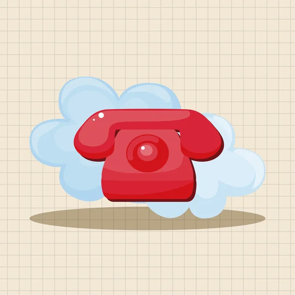 Téléphone icône thème éléments — Image vectorielle