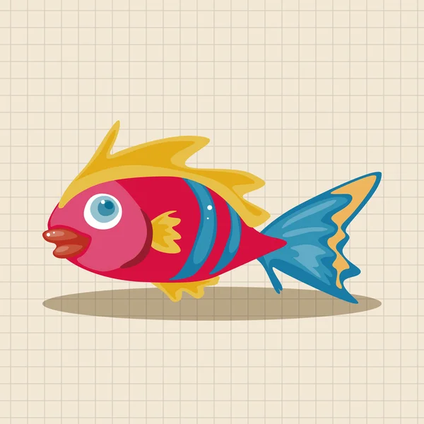 Elementos temáticos peces — Vector de stock