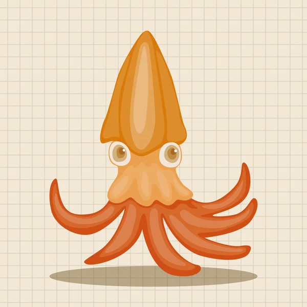 Elementos temáticos calamar — Archivo Imágenes Vectoriales