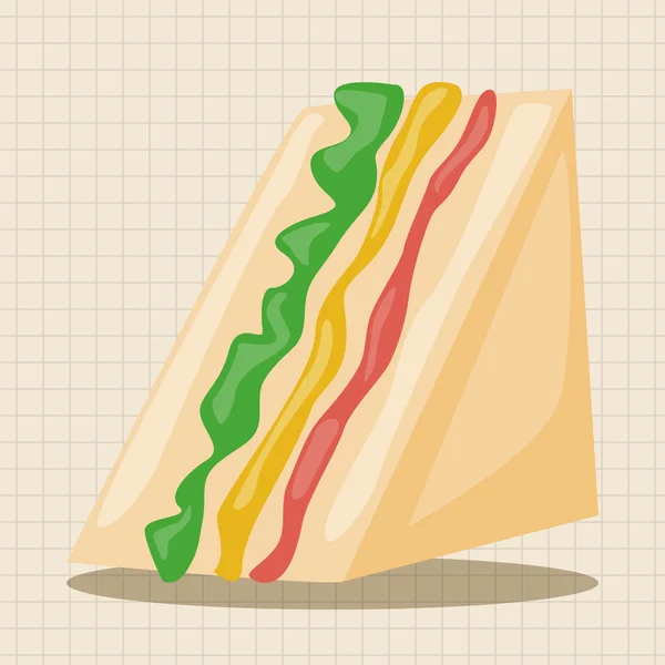 Éléments de thème sandwich — Image vectorielle