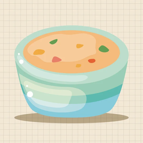Elementos temáticos sopa de sopa de sopa de maíz — Vector de stock