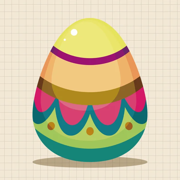 Elementos temáticos do ovo de Páscoa — Vetor de Stock