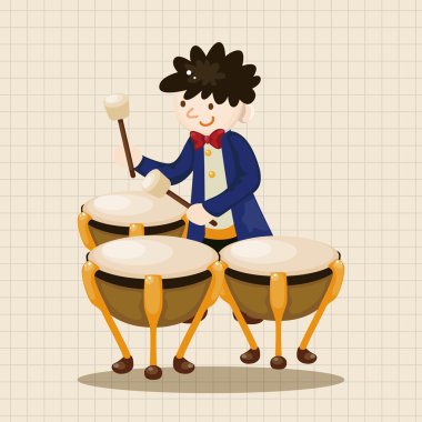 karakter müzisyen timpanist Tema öğeleri