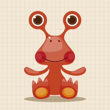 canavar karikatür Tema öğeleri vektör, eps