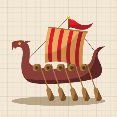 Ulaşım tekne Tema öğeleri vektör, eps