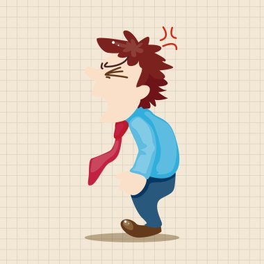 Ofis çalışanları kızgın Tema öğeleri 