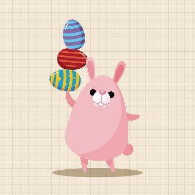 Paskalya tavşanı Tema eleman vektör, eps