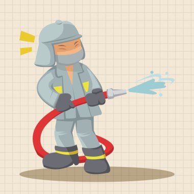 insanlar Tema itfaiyeci öğeleri vektör, eps