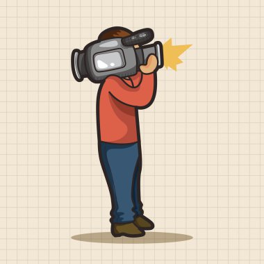 Muhabir ve Fotoğrafçı Tema öğeleri vektör eps