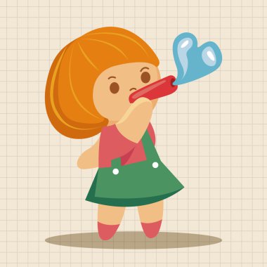 küçük bir çocukla kalp Tema öğeleri