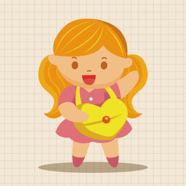 küçük bir çocukla kalp Tema öğeleri